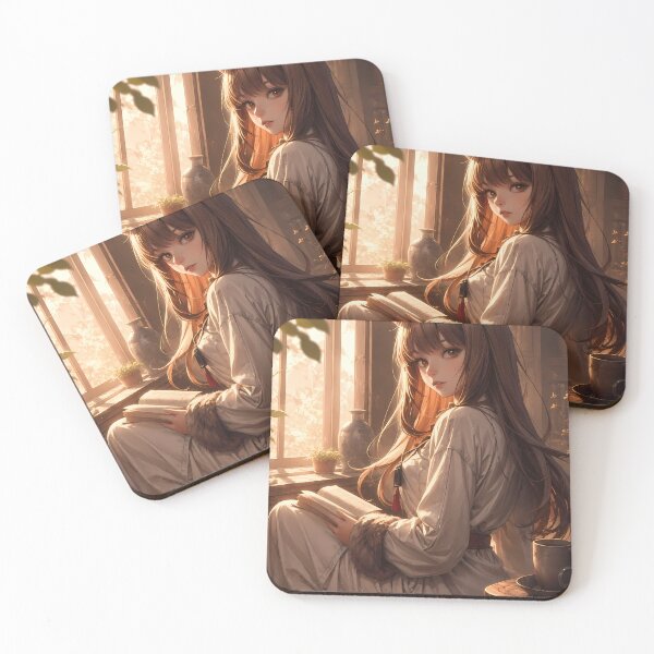 Item preview, Holo Spice and Wolf Cozy Sunset Reading designed and sold by mildaclairmo.