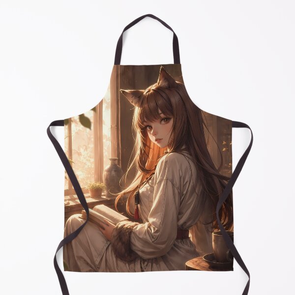 Item preview, Holo Spice and Wolf Cozy Sunset Reading designed and sold by mildaclairmo.