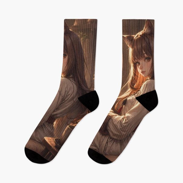 Item preview, Holo Spice and Wolf Cozy Sunset Reading designed and sold by mildaclairmo.