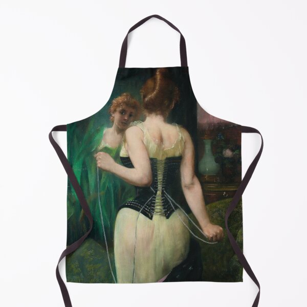 Item preview, Young Woman Adjusting Her Corset - Pierre Carrier-Belleuse designed and sold by forgottenbeauty.
