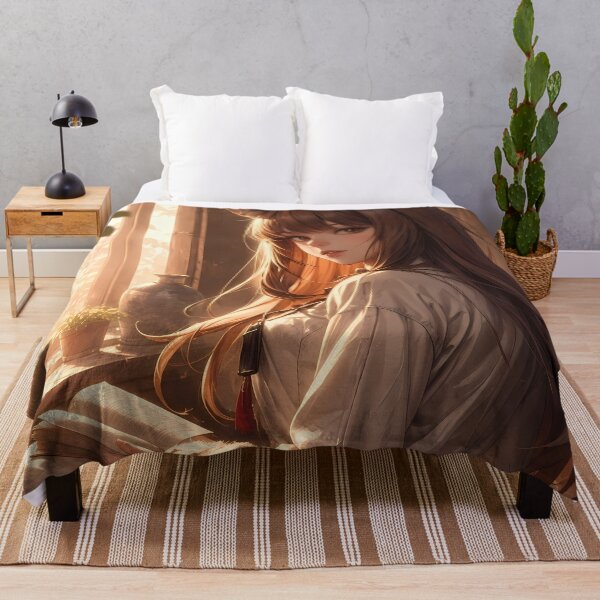 Item preview, Holo Spice and Wolf Cozy Sunset Reading designed and sold by mildaclairmo.