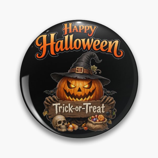 Item preview, Happy Halloween Trick or Treat Pumpkin Witch Hat designed and sold by DeliaDesignsCo.
