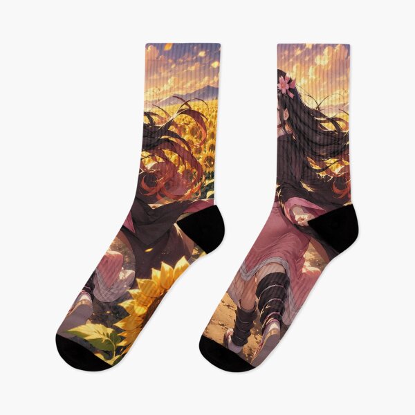 Item preview, Nezuko Kamado Demon Slayer Sunflower Sunset Journey designed and sold by Dashsopaner.