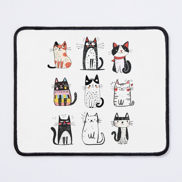 Item preview, Nine Cats - Cat Lover Tee designed and sold by Epic Splash Graphics.