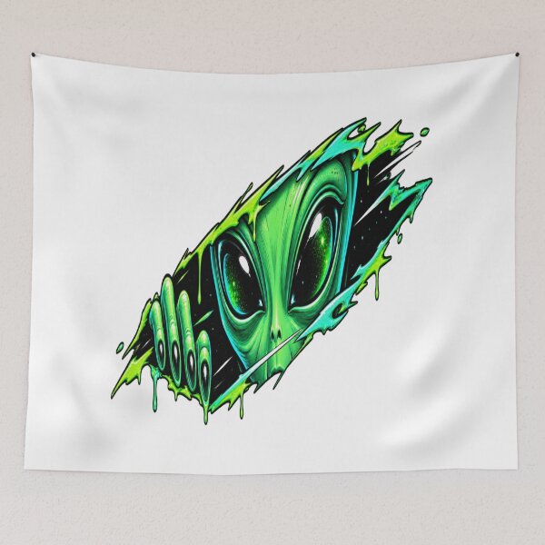 Item preview, Neon Alien Street Art designed and sold by VYBORA Studio.