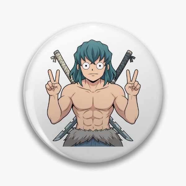 Item preview, Inosuke Hashibira Demon Slayer Double Peace Swords Comedy designed and sold by Dashsopaner.