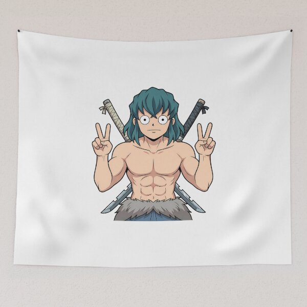 Item preview, Inosuke Hashibira Demon Slayer Double Peace Swords Comedy designed and sold by Dashsopaner.