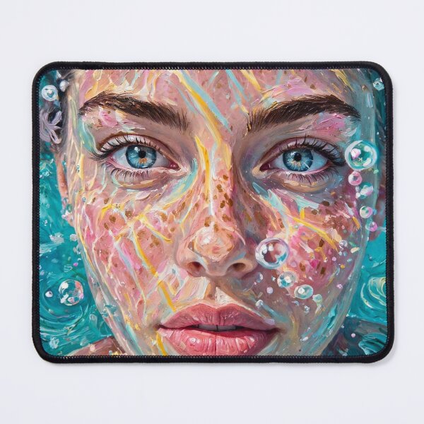 Item preview, Breathe Underwater - Acrylic Turquoise Ocean Portrait designed and sold by Surviving Monday Club.