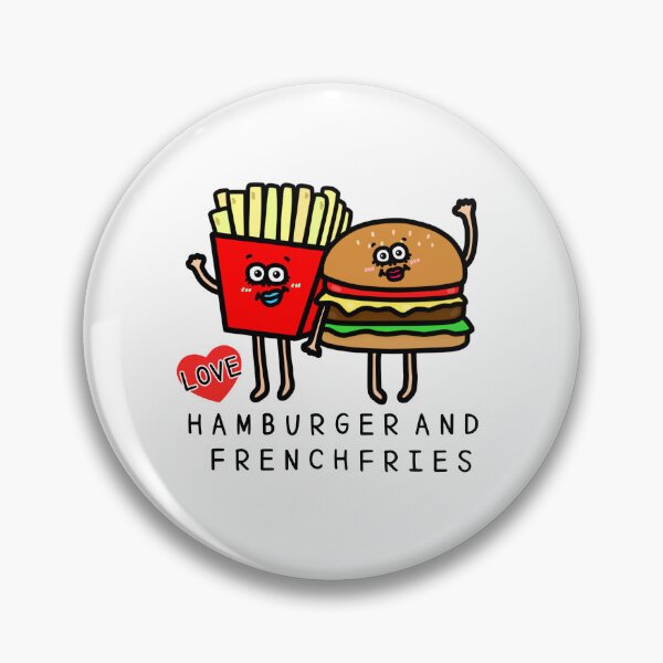 Item preview, Cute I LOVE HAMBURGER AND FRENCHFRIES designed and sold by kanaehonkawa.