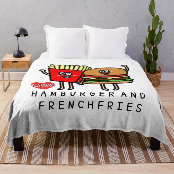 Item preview, Cute I LOVE HAMBURGER AND FRENCHFRIES designed and sold by kanaehonkawa.