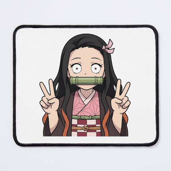 Item preview, Nezuko Kamado Demon Slayer Bamboo Peace Pose designed and sold by Dashsopaner.
