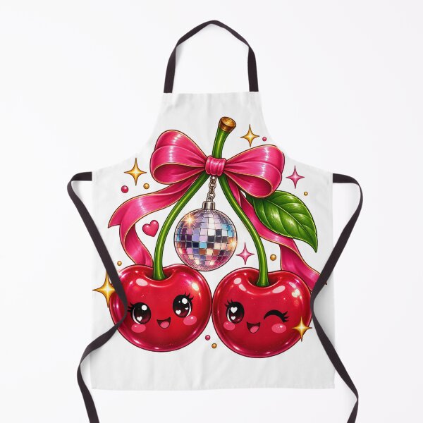 Item preview, Cute Disco Cherries with Pink Bow designed and sold by TinyWeird.