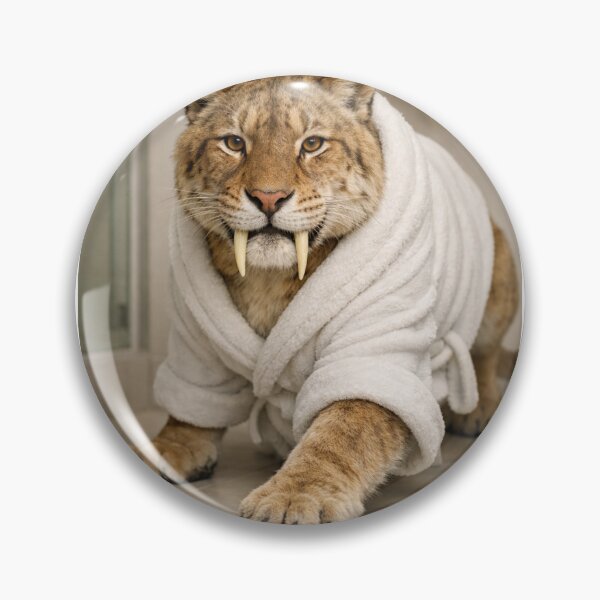 Item preview, Snug Bathrobe Sabertooth Tiger designed and sold by Sillytoe.