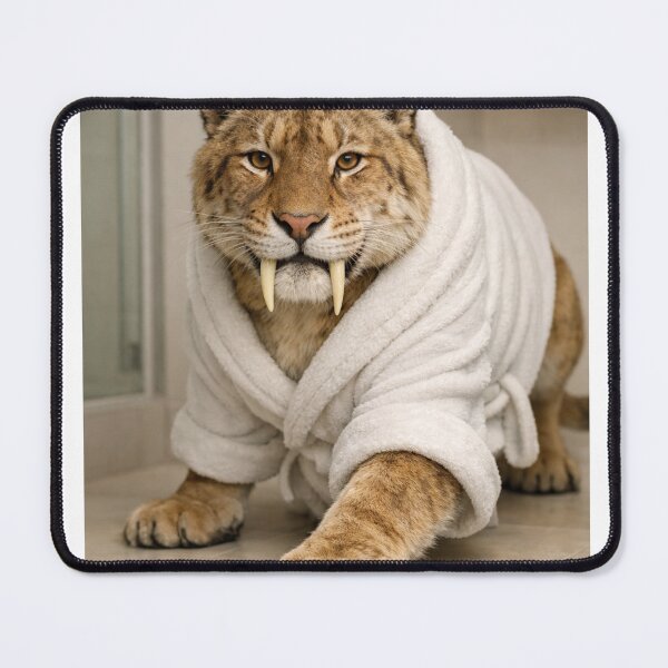 Item preview, Snug Bathrobe Sabertooth Tiger designed and sold by Sillytoe.