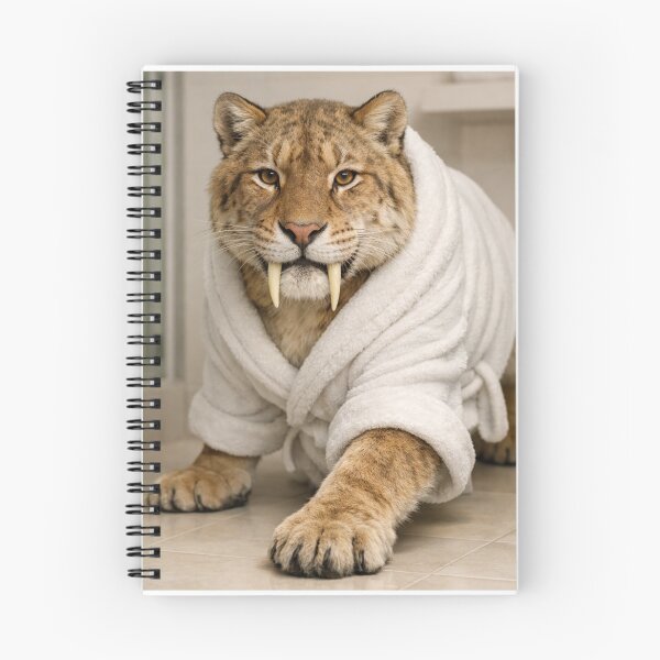 Item preview, Snug Bathrobe Sabertooth Tiger designed and sold by Sillytoe.