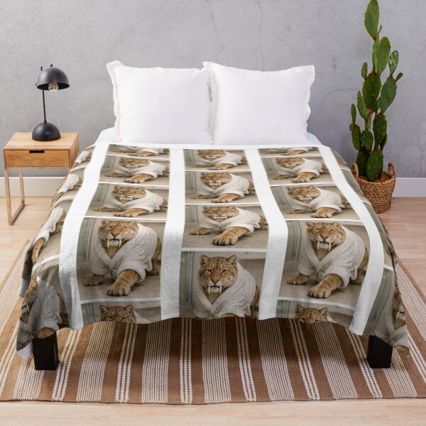 Item preview, Snug Bathrobe Sabertooth Tiger designed and sold by Sillytoe.