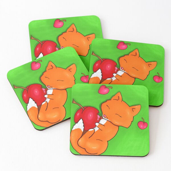 Item preview, Fox enjoying cherry treat designed and sold by Sivyant.