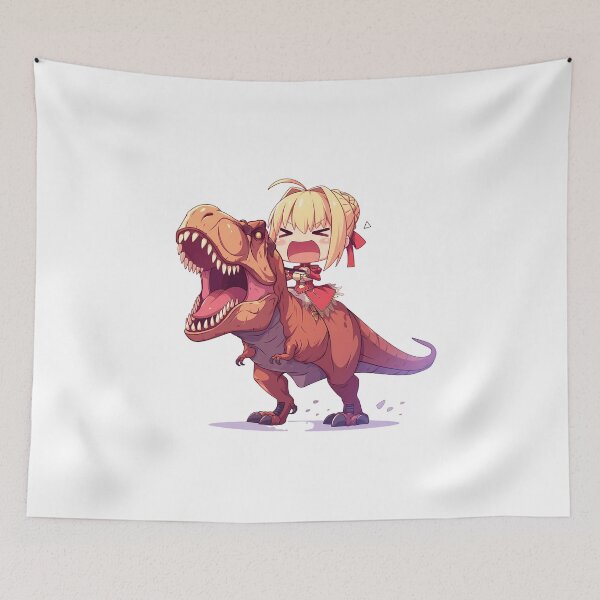 Item preview, Saber Nero Claudius Fate Grand Order Chibi Dinosaur designed and sold by Dashsopaner.