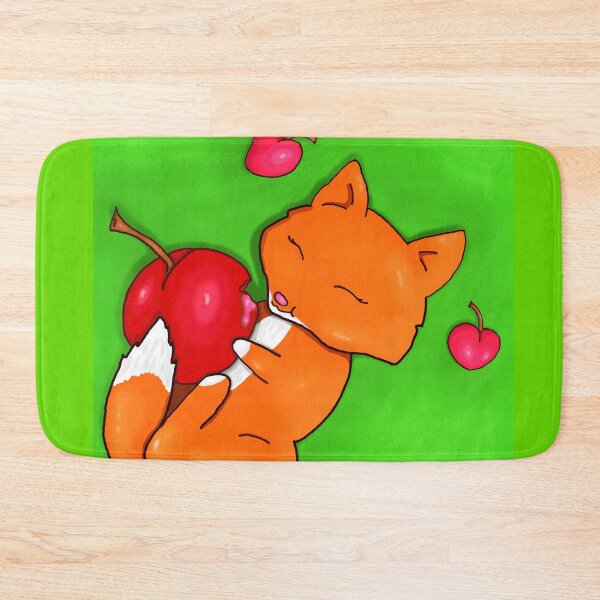 Item preview, Fox enjoying cherry treat designed and sold by Sivyant.