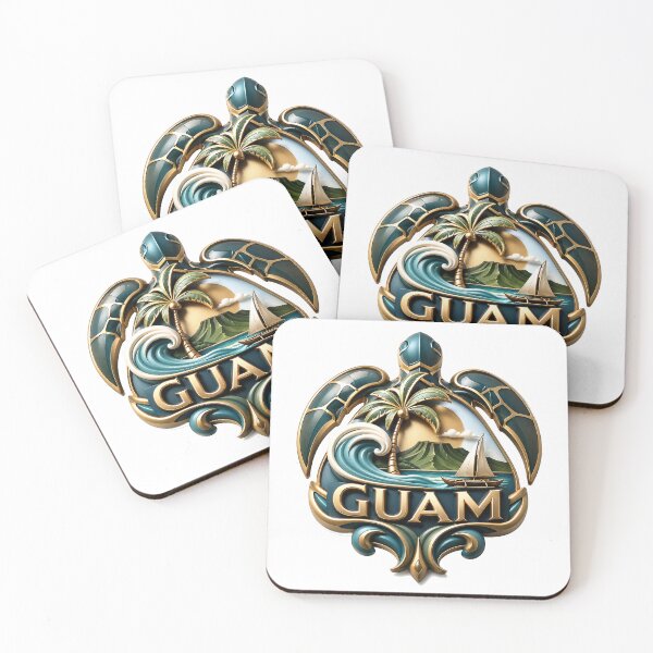 Item preview, Guam Tidekeeper Crest: Golden Voyage of Island Pride designed and sold by BlissBlvdShop.