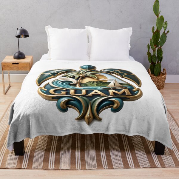 Item preview, Guam Tidekeeper Crest: Golden Voyage of Island Pride designed and sold by BlissBlvdShop.