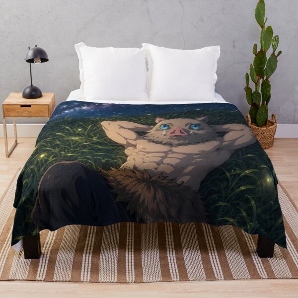 Item preview, Inosuke Hashibira Demon Slayer Firefly Meadow Starry Night designed and sold by Dashsopaner.