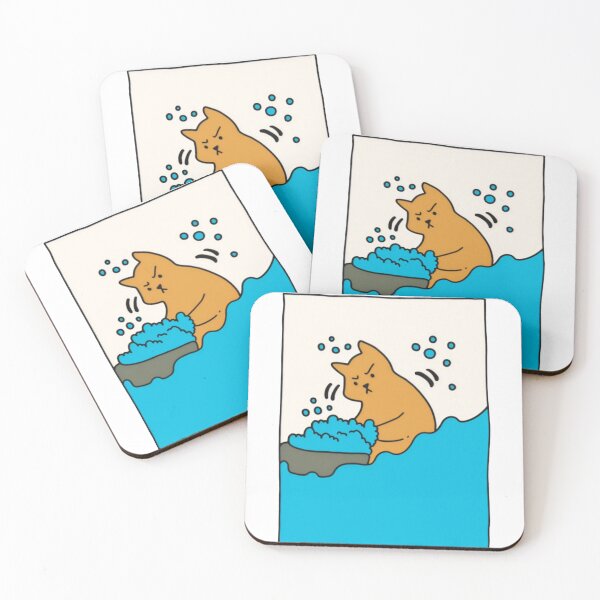 Item preview, Angry Cat Taking Bath Cute Funny designed and sold by RicBeastLab.