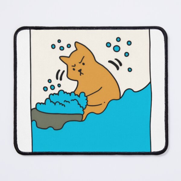 Item preview, Angry Cat Taking Bath Cute Funny designed and sold by RicBeastLab.