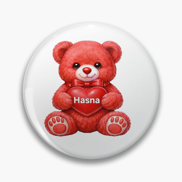 Item preview, Cute Red Teddy Bear with Heart for Hasna designed and sold by AmirArtisanVibe.