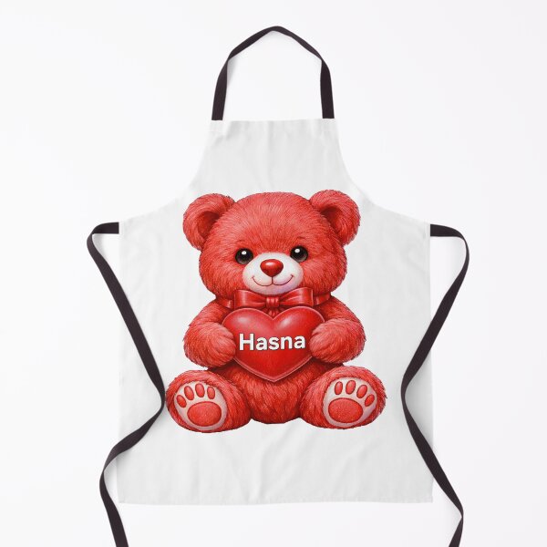 Item preview, Cute Red Teddy Bear with Heart for Hasna designed and sold by AmirArtisanVibe.