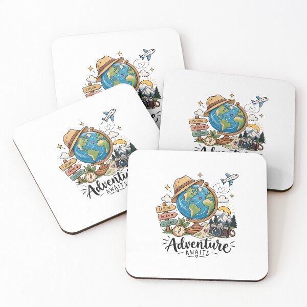 Item preview, Adventure Awaits – Vintage Travel Globe designed and sold by     GoodVibe Prints.