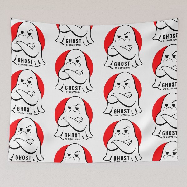 Item preview, Ghost of Disapproval – Minimal Grumpy Ghost designed and sold by Abidel.