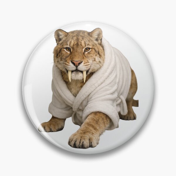 Item preview, Plush Bathrobe Sabertooth Tiger designed and sold by Sillytoe.