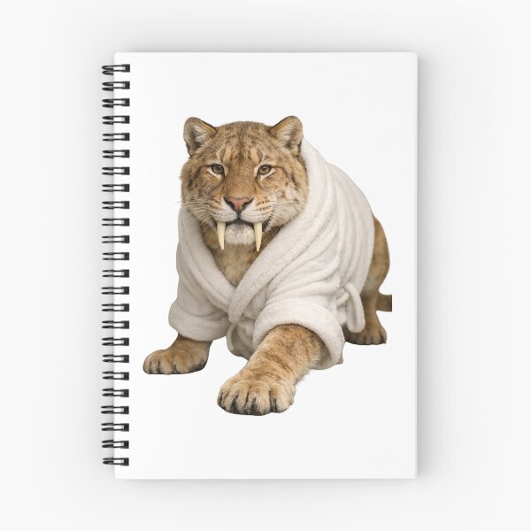 Item preview, Plush Bathrobe Sabertooth Tiger designed and sold by Sillytoe.