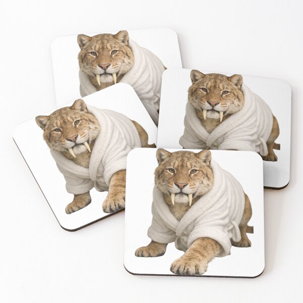 Item preview, Plush Bathrobe Sabertooth Tiger designed and sold by Sillytoe.