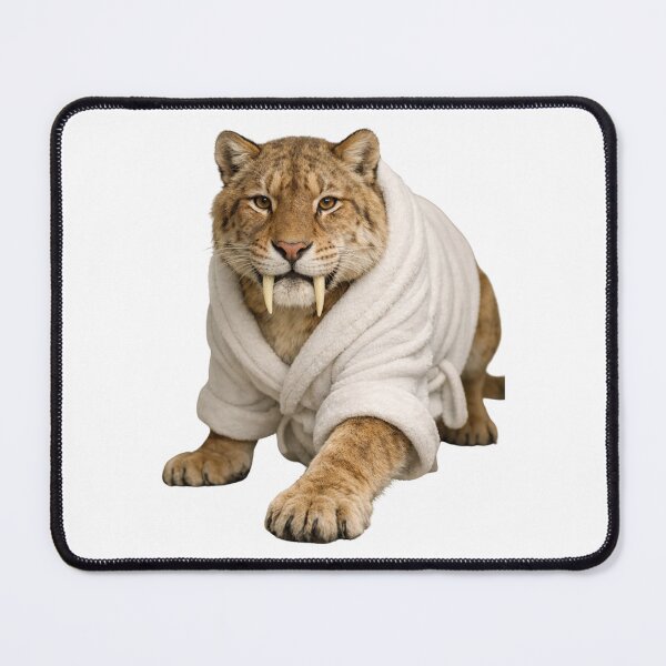 Item preview, Plush Bathrobe Sabertooth Tiger designed and sold by Sillytoe.