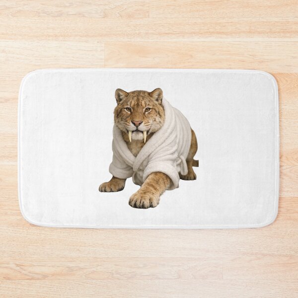 Item preview, Plush Bathrobe Sabertooth Tiger designed and sold by Sillytoe.