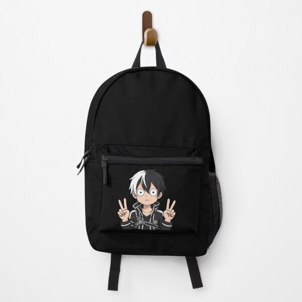 Item preview, Kirito Sword Art Online Black White Chibi Pose designed and sold by Dashsopaner.