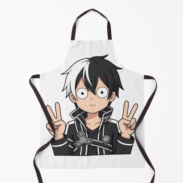 Item preview, Kirito Sword Art Online Black White Chibi Pose designed and sold by Dashsopaner.