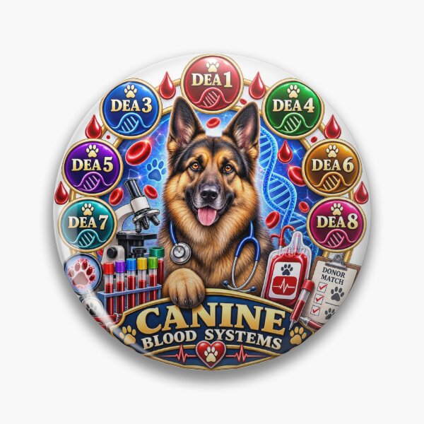 Item preview, Canine Blood System -Dog DEA Chart Veterinary Desing designed and sold by Indefix.