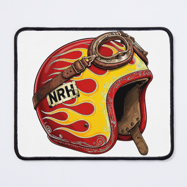 Item preview, Retro Hot Rod Flame Biker Helmet designed and sold by Normandy Road Heritage.