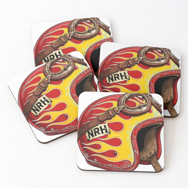 Item preview, Retro Hot Rod Flame Biker Helmet designed and sold by Normandy Road Heritage™ - Vintage Garage Art.