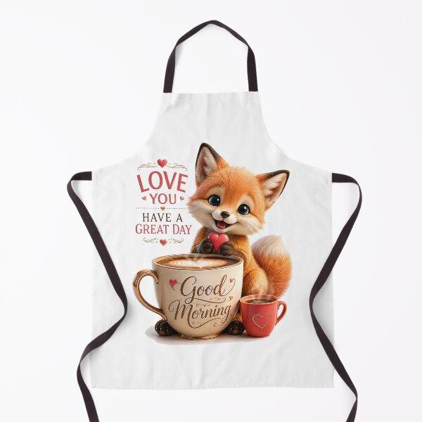Item preview, Heartwarming Fox Morning — Love, Coffee & a Great Day designed and sold by BlissBlvdShop.