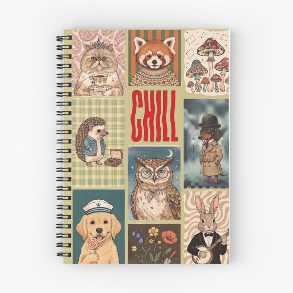Item preview, Aesthetic Chill Mixed Animal Art Print designed and sold by ArtivoNest.