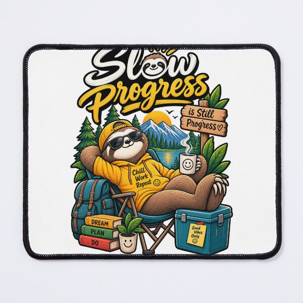 Item preview, Slow Progress Is Still Progress | Relaxed Sloth Motivational T-Shirt designed and sold by ✨ Daily Vibe Studio ✨.