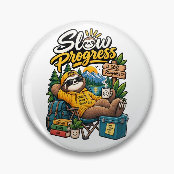Item preview, Slow Progress Is Still Progress | Relaxed Sloth Motivational T-Shirt designed and sold by ✨ Daily Vibe Studio ✨.
