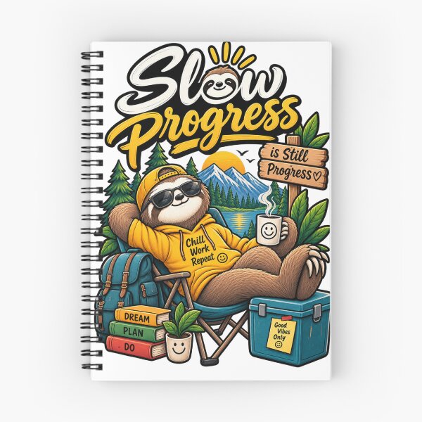 Item preview, Slow Progress Is Still Progress | Relaxed Sloth Motivational T-Shirt designed and sold by ✨ Daily Vibe Studio ✨.