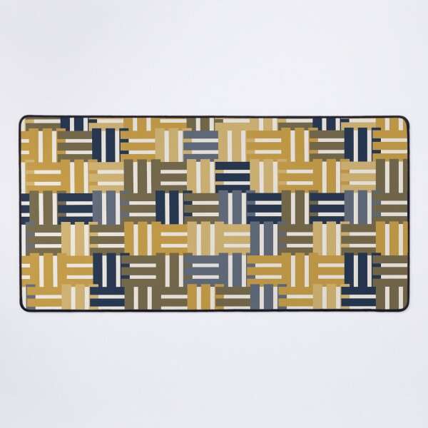 Item preview, Woven Blocks Golden Navy designed and sold by TexSta.