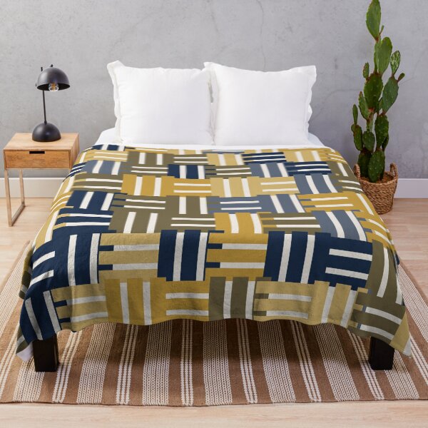 Item preview, Woven Blocks Golden Navy designed and sold by TexSta.