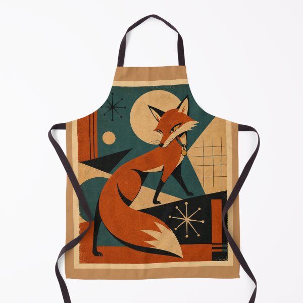 Item preview, Mid-Century Atomic Fox Retro Art Print designed and sold by Retroteez.